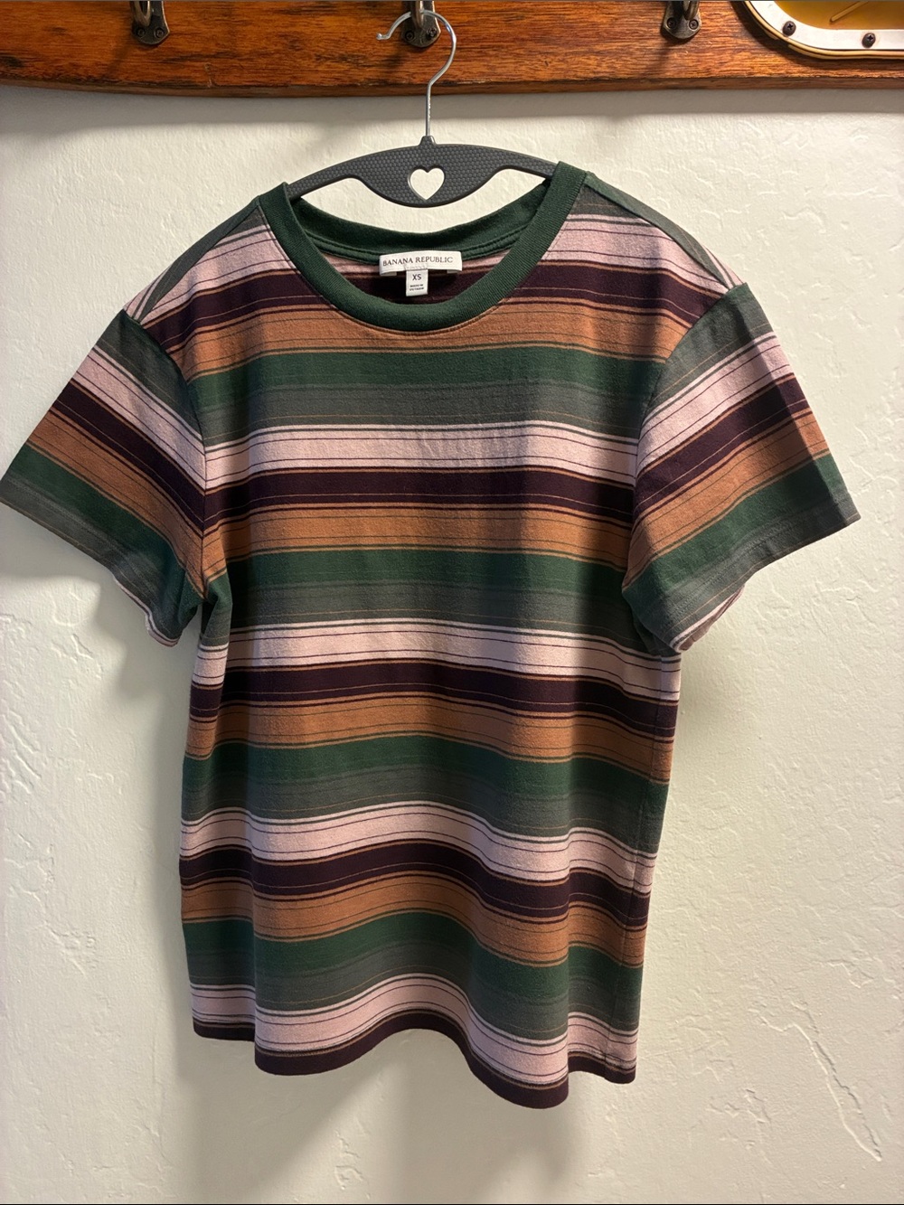 Banana Republic Women’s Multicolor Short Sleeved Striped Crewneck Tee Size XS